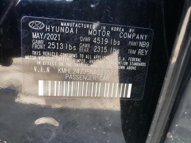 Photo 9 VIN: KMHL24JJ5NA037077 - HYUNDAI SONATA HYB 