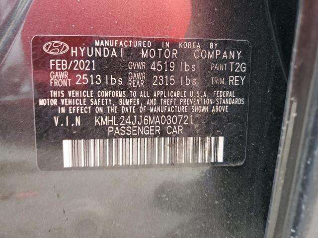 Photo 11 VIN: KMHL24JJ6MA030721 - HYUNDAI SONATA 