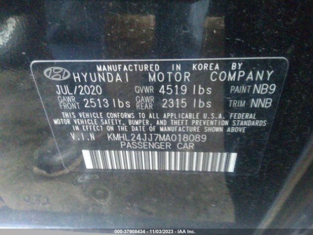 Photo 8 VIN: KMHL24JJ7MA018089 - HYUNDAI SONATA 