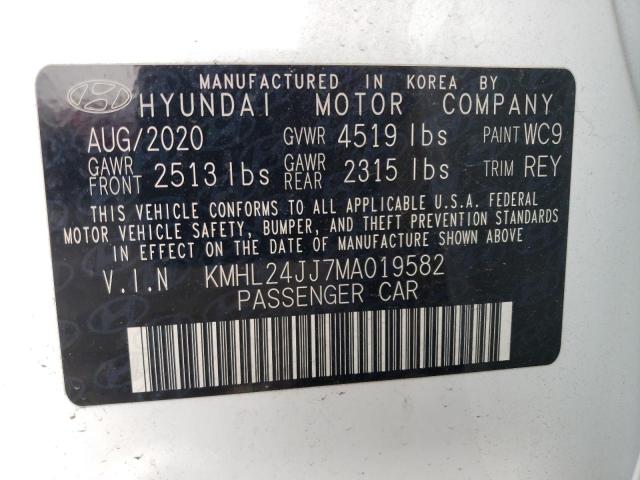 Photo 12 VIN: KMHL24JJ7MA019582 - HYUNDAI SONATA HYB 