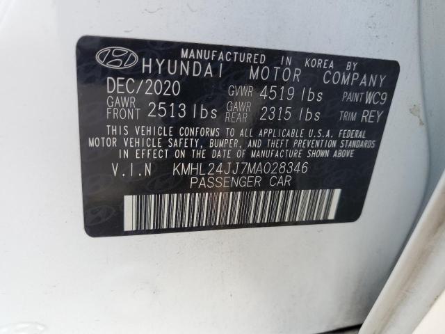 Photo 11 VIN: KMHL24JJ7MA028346 - HYUNDAI SONATA HYB 