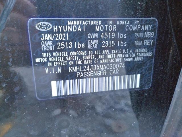 Photo 9 VIN: KMHL24JJXMA030074 - HYUNDAI SONATA HYB 