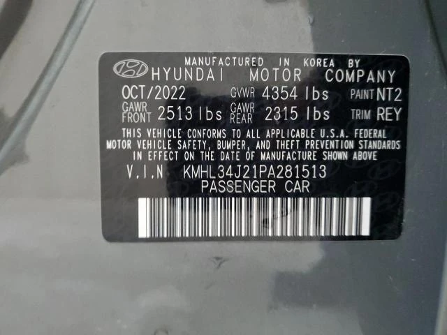 Photo 11 VIN: KMHL34J21PA281513 - HYUNDAI SONATA LIM 