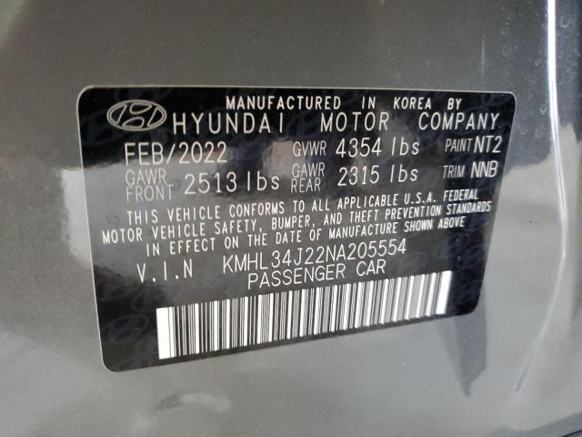 Photo 11 VIN: KMHL34J22NA205554 - HYUNDAI SONATA LIM 