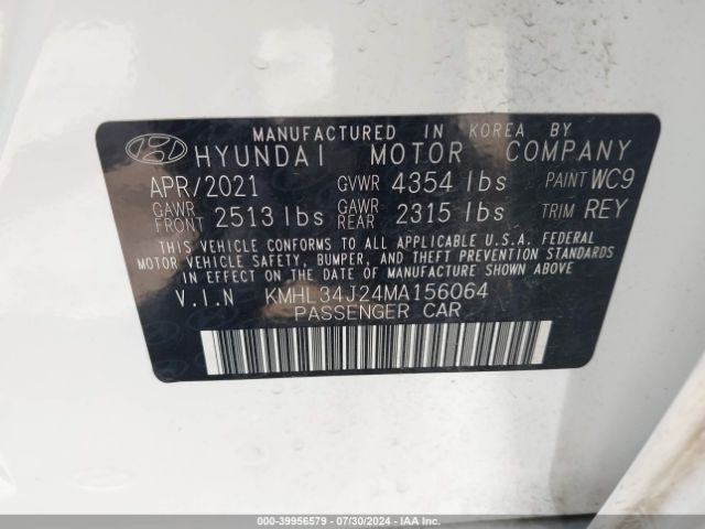 Photo 8 VIN: KMHL34J24MA156064 - HYUNDAI SONATA 