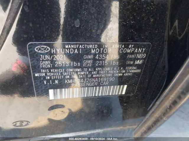 Photo 8 VIN: KMHL34J26NA169190 - HYUNDAI SONATA 