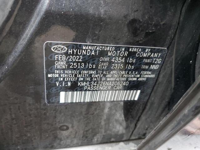 Photo 11 VIN: KMHL34J26NA206240 - HYUNDAI SONATA 