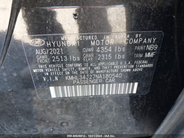 Photo 8 VIN: KMHL34J27NA180540 - HYUNDAI SONATA 