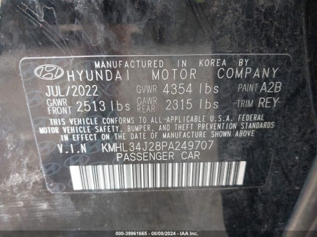 Photo 8 VIN: KMHL34J28PA249707 - HYUNDAI SONATA 