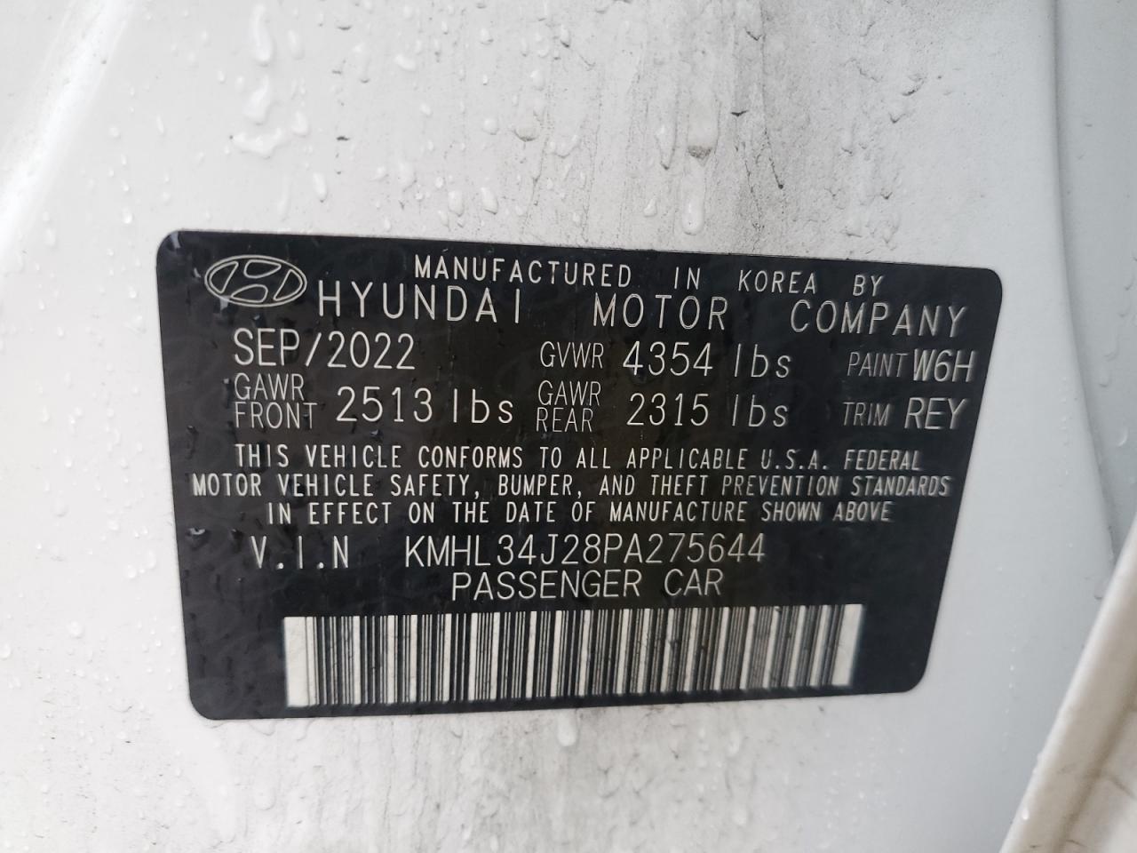 Photo 11 VIN: KMHL34J28PA275644 - HYUNDAI SONATA 