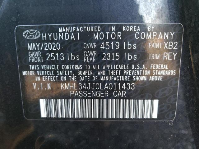 Photo 11 VIN: KMHL34JJ0LA011433 - HYUNDAI SONATA HYB 