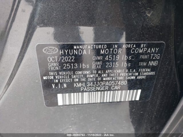 Photo 8 VIN: KMHL34JJ0PA057480 - HYUNDAI SONATA HYBRID 