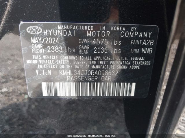 Photo 8 VIN: KMHL34JJ0RA098632 - HYUNDAI SONATA 