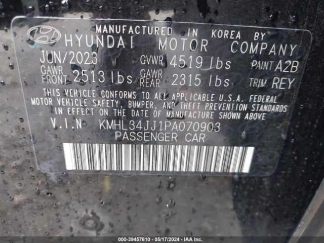 Photo 8 VIN: KMHL34JJ1PA070903 - HYUNDAI SONATA HYBRID 