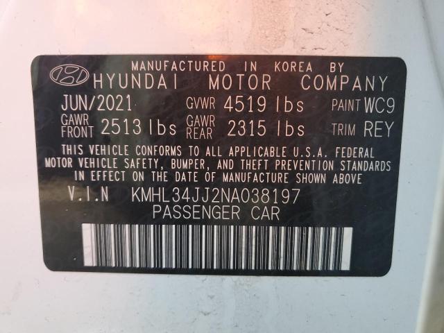 Photo 11 VIN: KMHL34JJ2NA038197 - HYUNDAI SONATA 