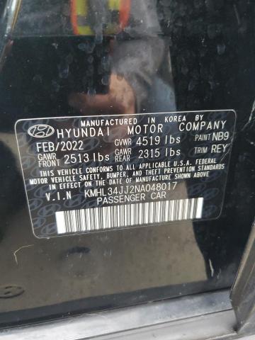 Photo 12 VIN: KMHL34JJ2NA048017 - HYUNDAI SONATA HYB 