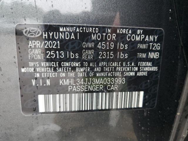 Photo 12 VIN: KMHL34JJ3MA033993 - HYUNDAI SONATA HYB 