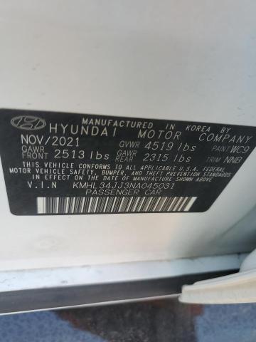 Photo 12 VIN: KMHL34JJ3NA045031 - HYUNDAI SONATA 