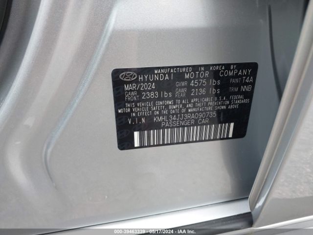 Photo 8 VIN: KMHL34JJ3RA090735 - HYUNDAI SONATA HYBRID 