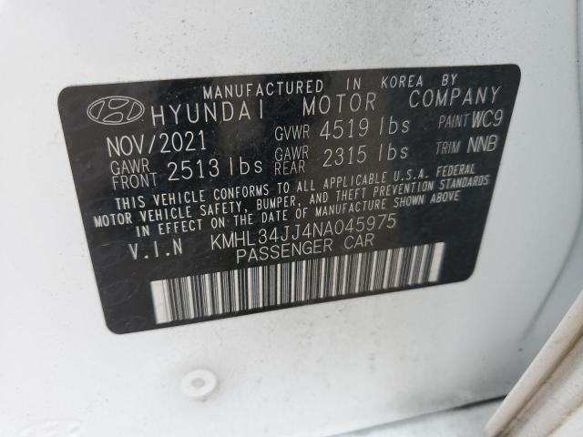 Photo 12 VIN: KMHL34JJ4NA045975 - HYUNDAI SONATA 