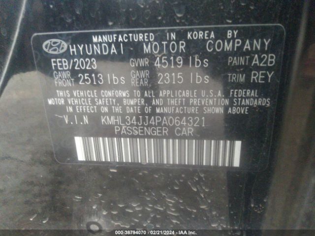 Photo 8 VIN: KMHL34JJ4PA064321 - HYUNDAI SONATA HYBRID 