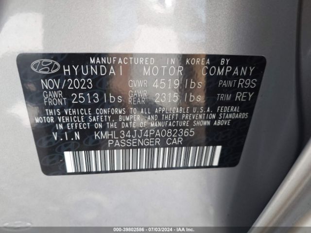 Photo 8 VIN: KMHL34JJ4PA082365 - HYUNDAI SONATA HYBRID 