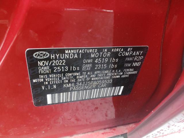 Photo 11 VIN: KMHL34JJ5PA059533 - HYUNDAI SONATA HYB 