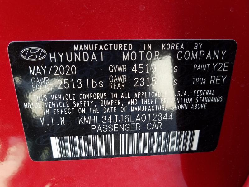 Photo 9 VIN: KMHL34JJ6LA012344 - HYUNDAI SONATA 