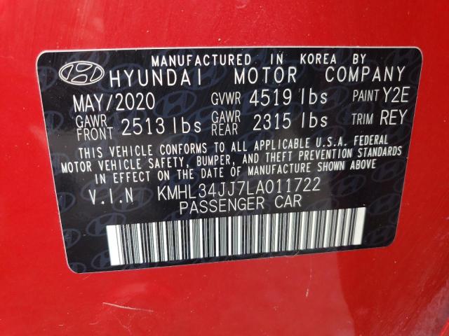 Photo 11 VIN: KMHL34JJ7LA011722 - HYUNDAI SONATA HYB 