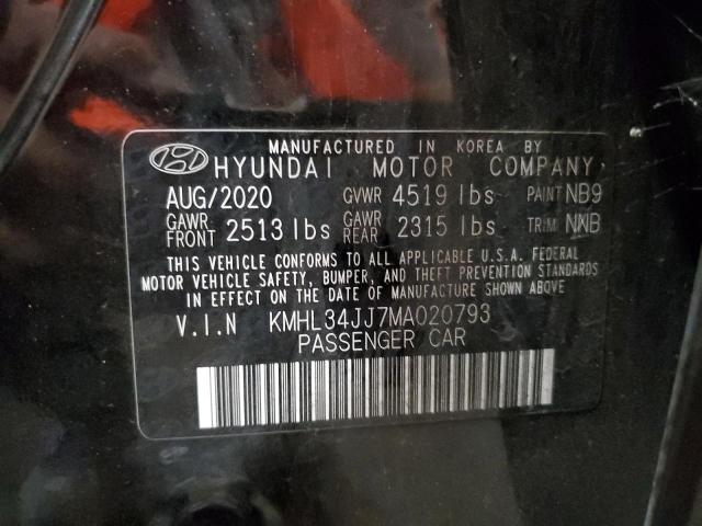 Photo 11 VIN: KMHL34JJ7MA020793 - HYUNDAI SONATA HYB 