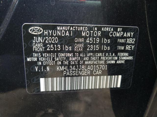 Photo 9 VIN: KMHL34JJ8LA015701 - HYUNDAI SONATA HYB 