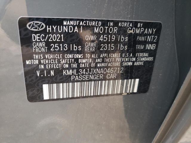 Photo 11 VIN: KMHL34JJXNA046712 - HYUNDAI SONATA HYB 