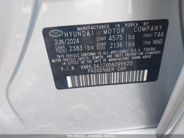 Photo 8 VIN: KMHL34JJXRA099920 - HYUNDAI SONATA 