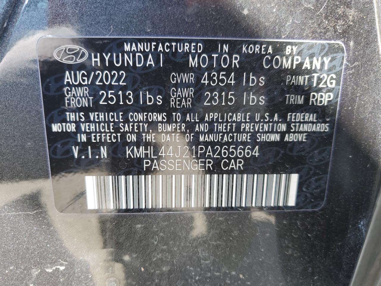 Photo 11 VIN: KMHL44J21PA265664 - HYUNDAI SONATA 