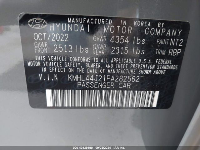 Photo 8 VIN: KMHL44J21PA282562 - HYUNDAI SONATA 