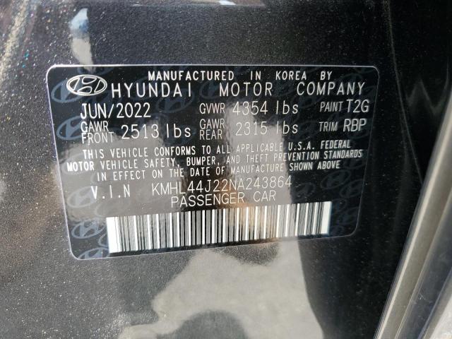 Photo 12 VIN: KMHL44J22NA243864 - HYUNDAI SONATA 