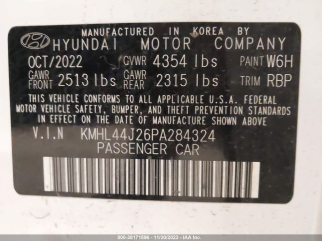 Photo 8 VIN: KMHL44J26PA284324 - HYUNDAI SONATA 