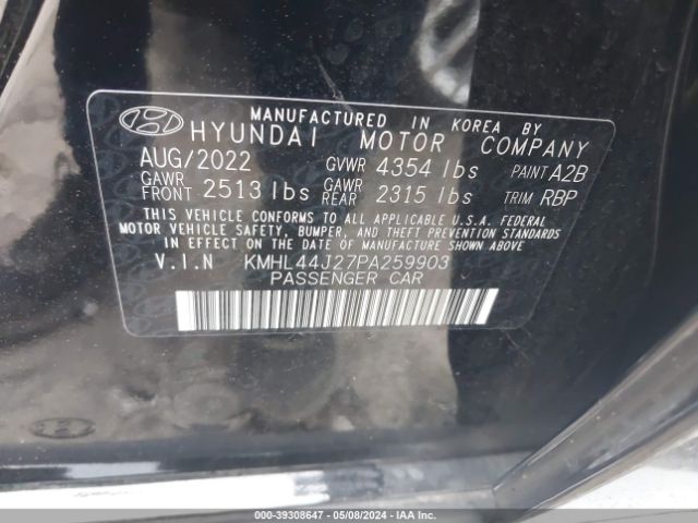 Photo 8 VIN: KMHL44J27PA259903 - HYUNDAI SONATA 