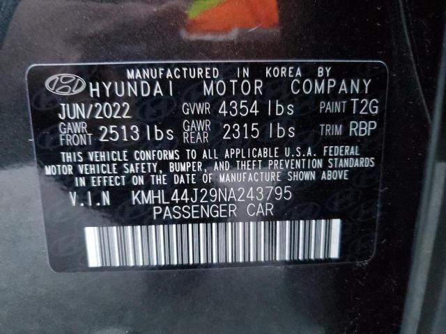 Photo 12 VIN: KMHL44J29NA243795 - HYUNDAI SONATA SEL 