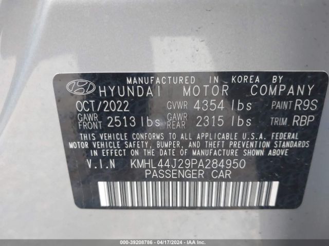 Photo 8 VIN: KMHL44J29PA284950 - HYUNDAI SONATA 