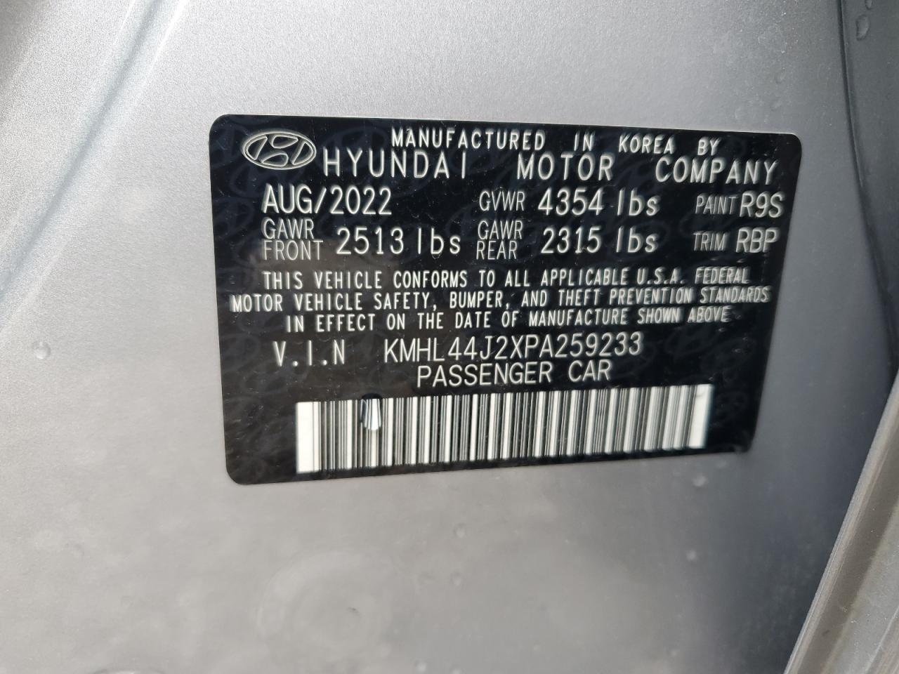 Photo 11 VIN: KMHL44J2XPA259233 - HYUNDAI SONATA 