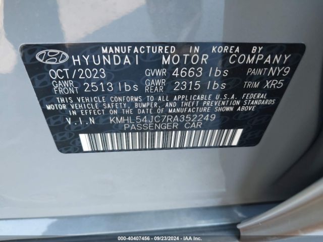 Photo 8 VIN: KMHL54JC7RA352249 - HYUNDAI SONATA 