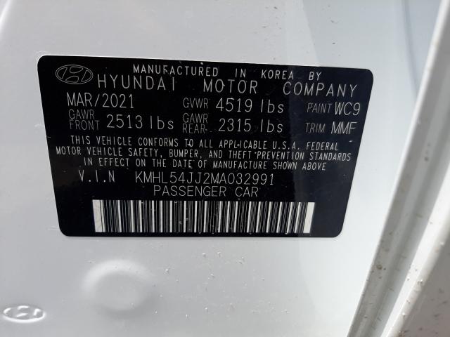 Photo 9 VIN: KMHL54JJ2MA032991 - HYUNDAI SONATA HYB 