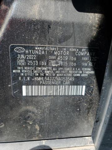 Photo 11 VIN: KMHL54JJ2NA053549 - HYUNDAI SONATA HYB 