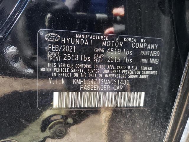 Photo 11 VIN: KMHL54JJ3MA031431 - HYUNDAI SONATA HYB 