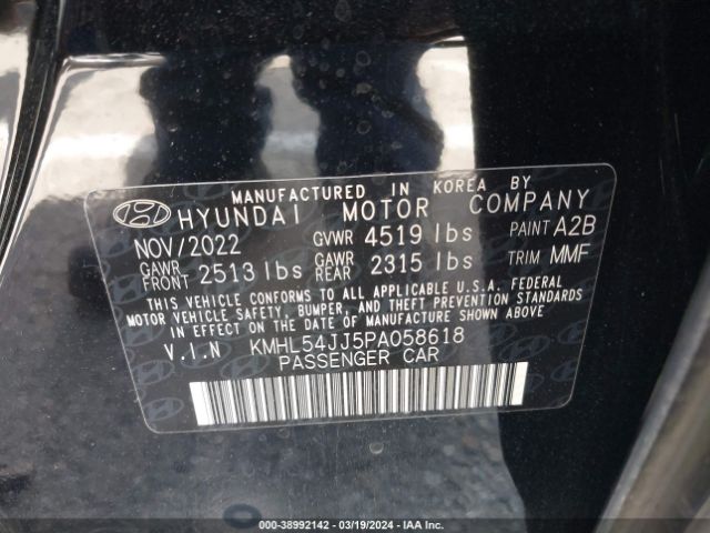 Photo 8 VIN: KMHL54JJ5PA058618 - HYUNDAI SONATA HYBRID 