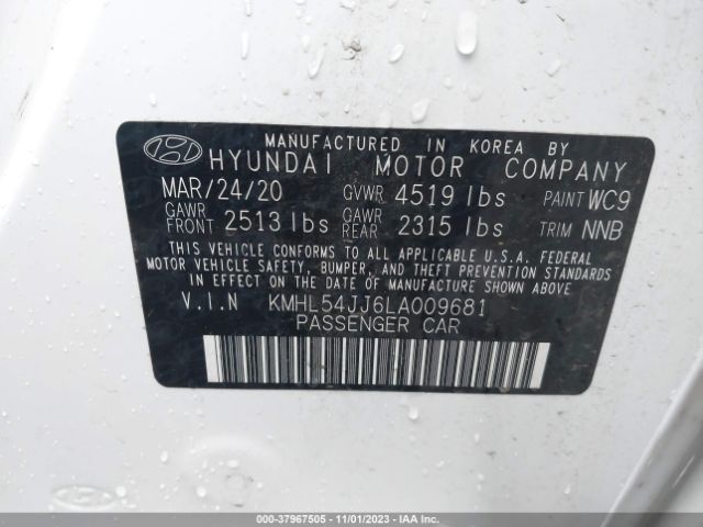 Photo 8 VIN: KMHL54JJ6LA009681 - HYUNDAI SONATA HYBRID 