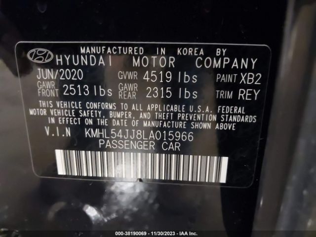 Photo 8 VIN: KMHL54JJ8LA015966 - HYUNDAI SONATA HYBRID 