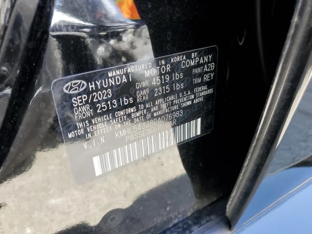 Photo 11 VIN: KMHL54JJ8PA076983 - HYUNDAI SONATA HYB 