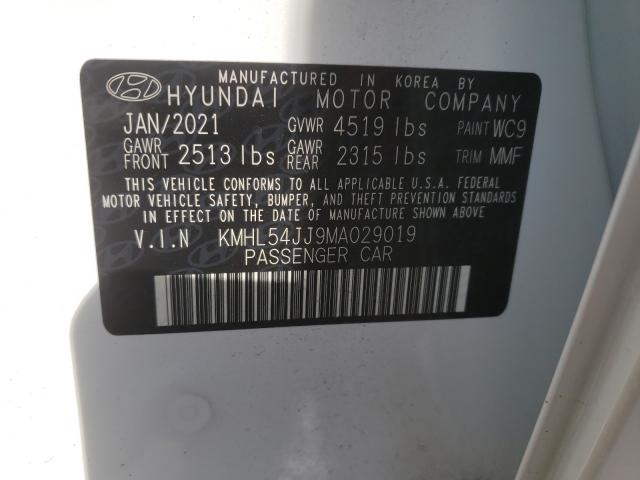 Photo 9 VIN: KMHL54JJ9MA029019 - HYUNDAI SONATA HYB 